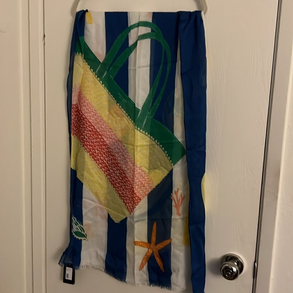 NWT Kate Spade beach oblong scarf 75”x26” - Picture 5 of 6